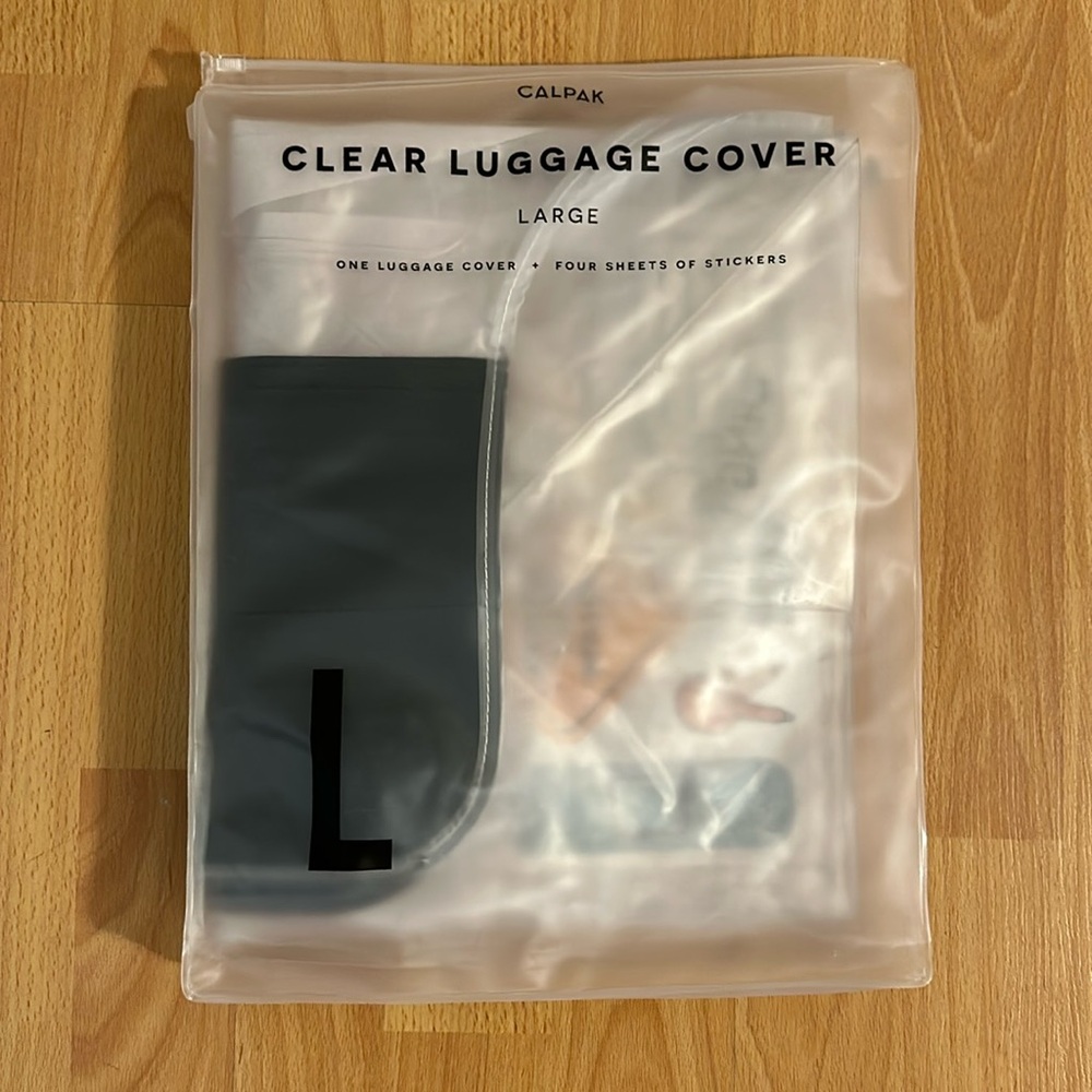 Calpak Large CLEAR Luggage Cover (unused)